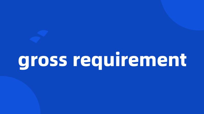 gross requirement