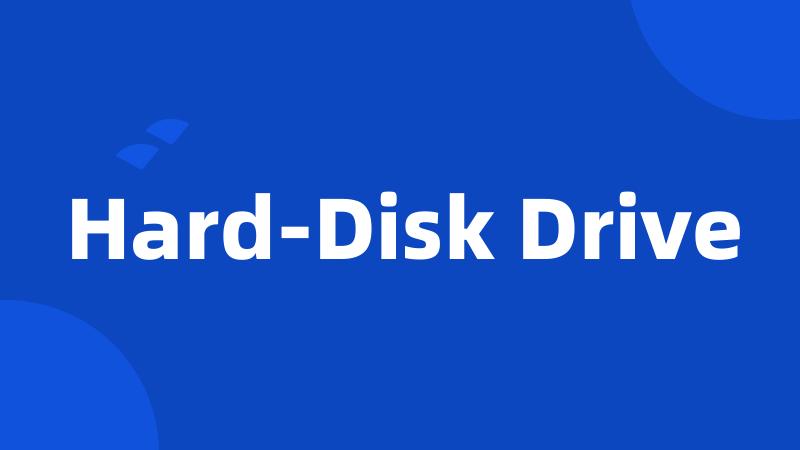 Hard-Disk Drive