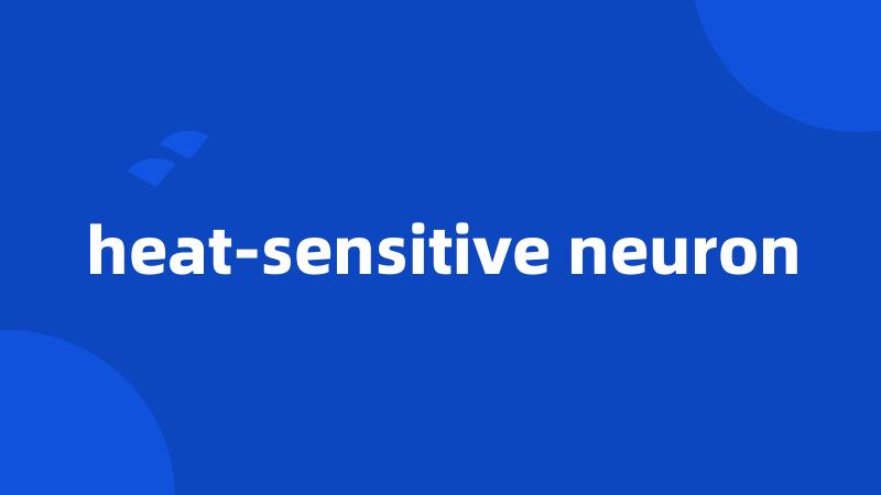 heat-sensitive neuron