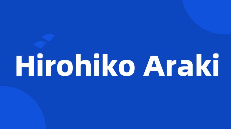 Hirohiko Araki