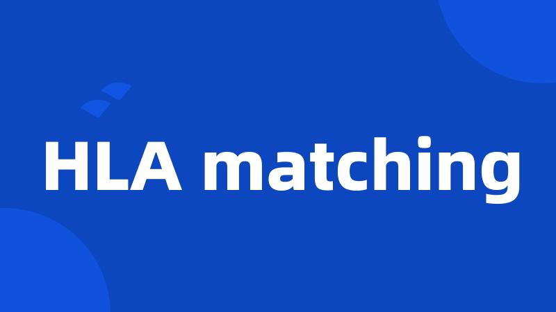 HLA matching