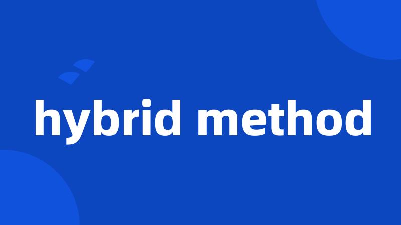 hybrid method