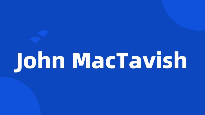 John MacTavish