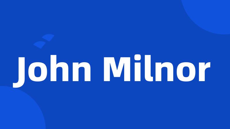 John Milnor