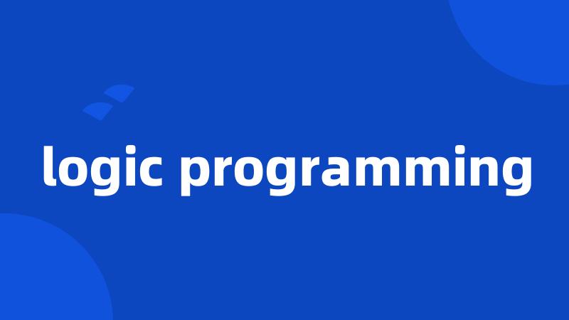 logic programming