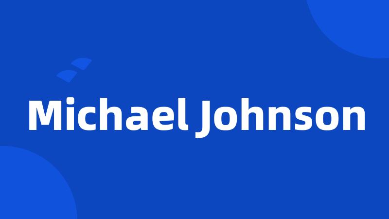 Michael Johnson