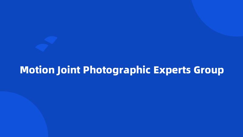 Motion Joint Photographic Experts Group