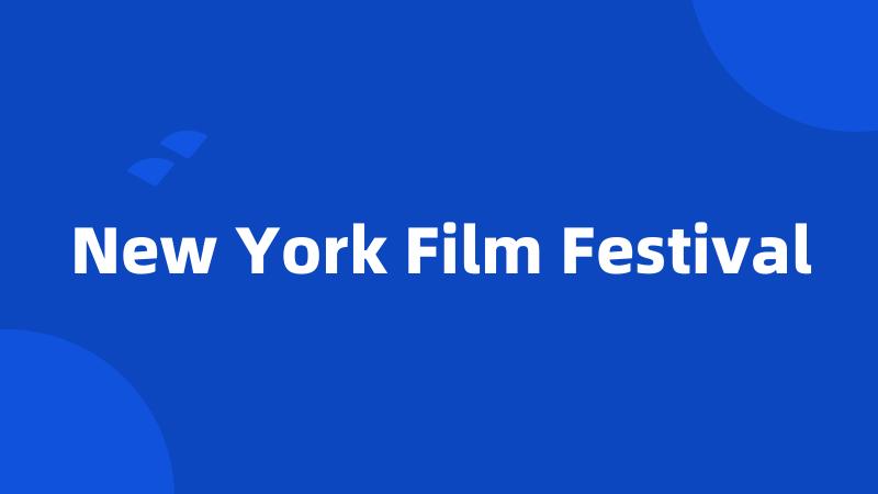 New York Film Festival