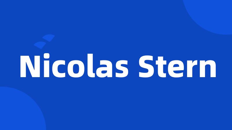 Nicolas Stern