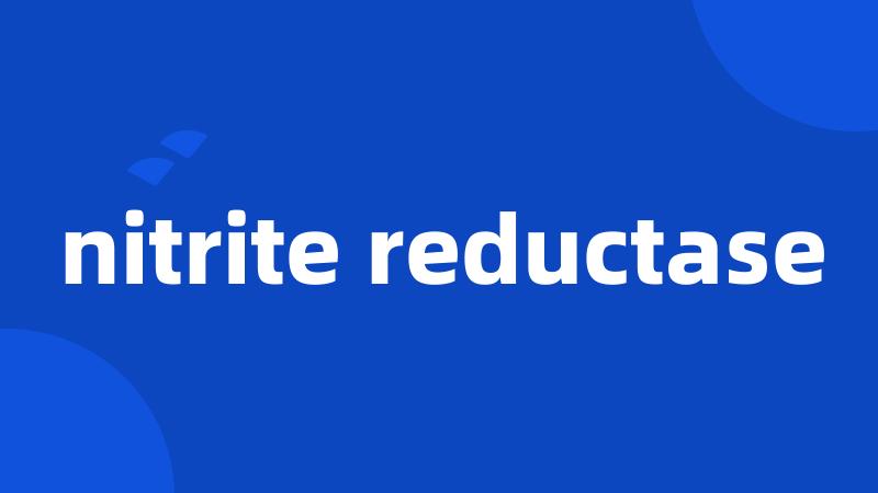 nitrite reductase
