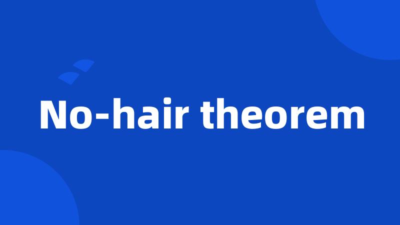 No-hair theorem