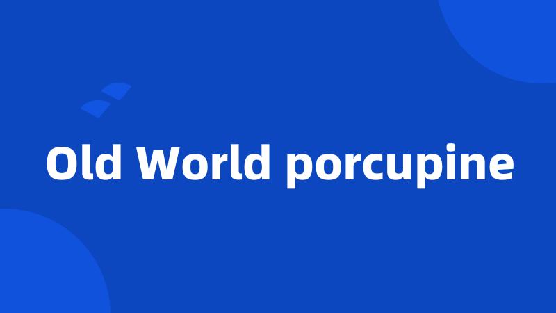 Old World porcupine