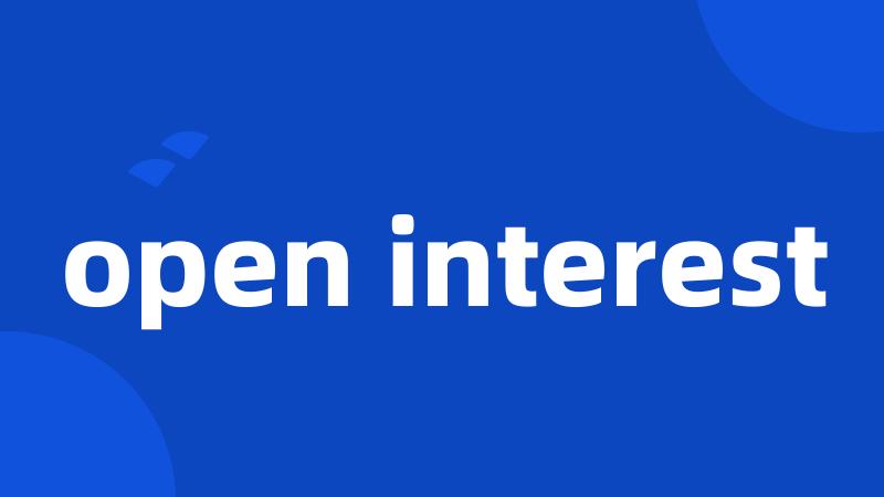open interest