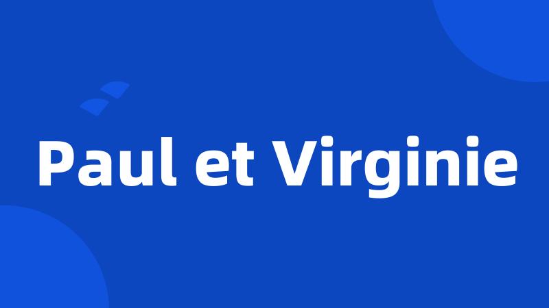 Paul et Virginie