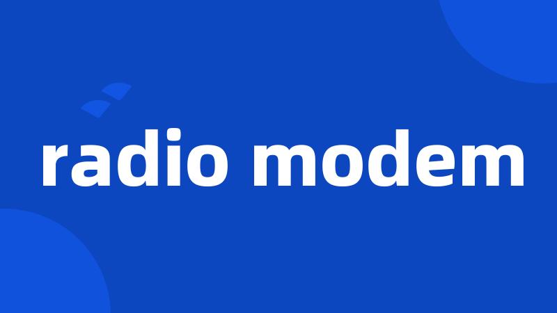radio modem