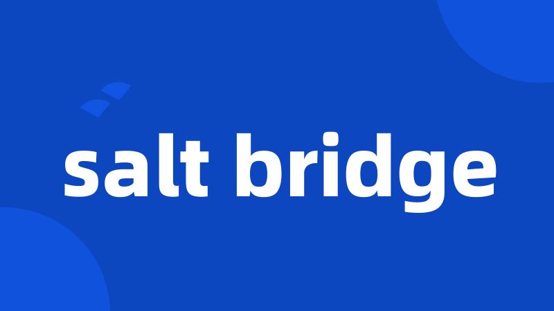 salt bridge
