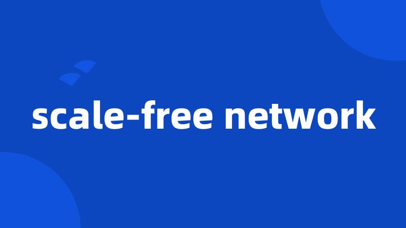 scale-free network