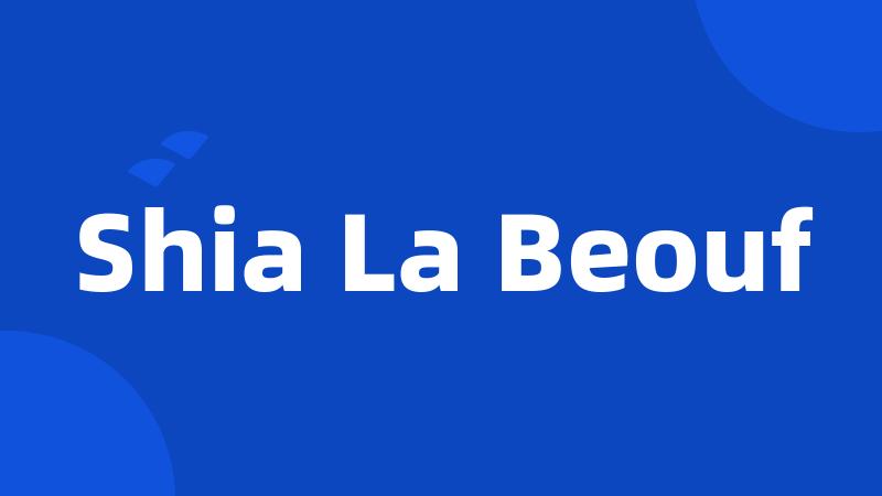 Shia La Beouf