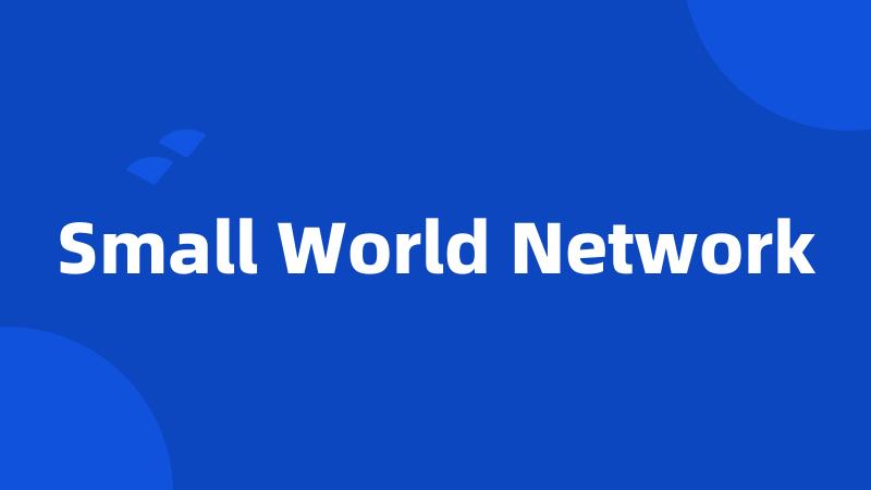 Small World Network