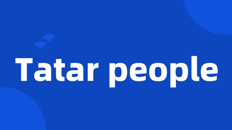 Tatar people