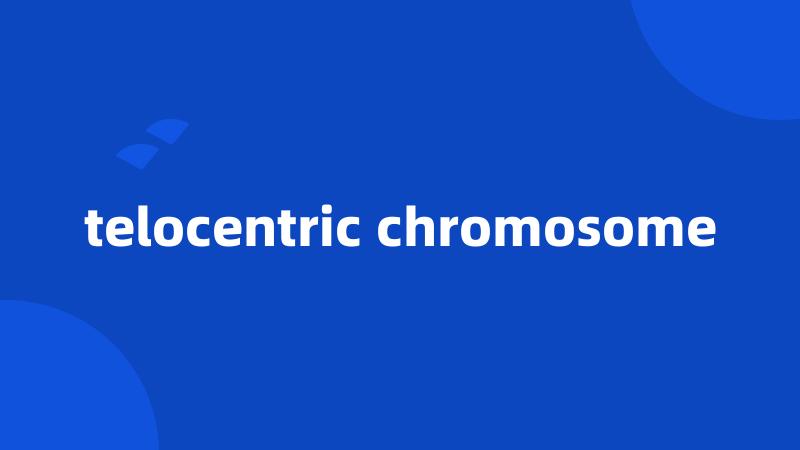 telocentric chromosome