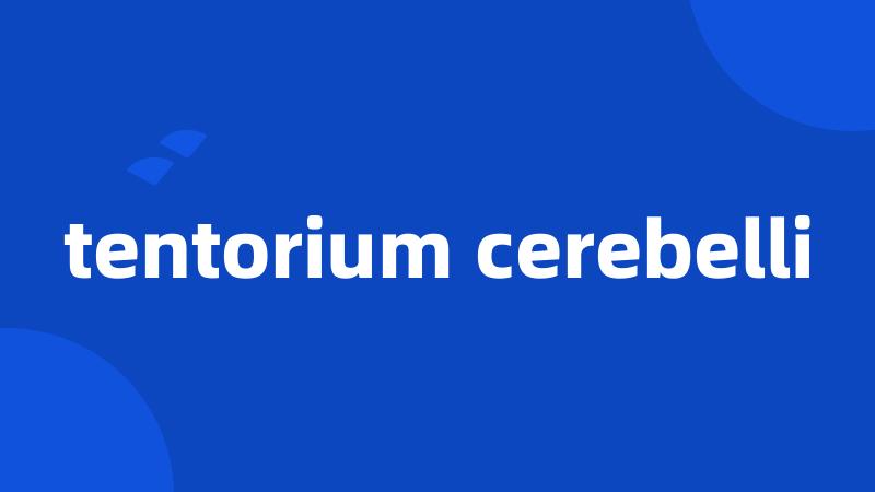 tentorium cerebelli