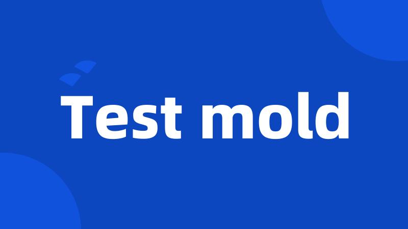 Test mold