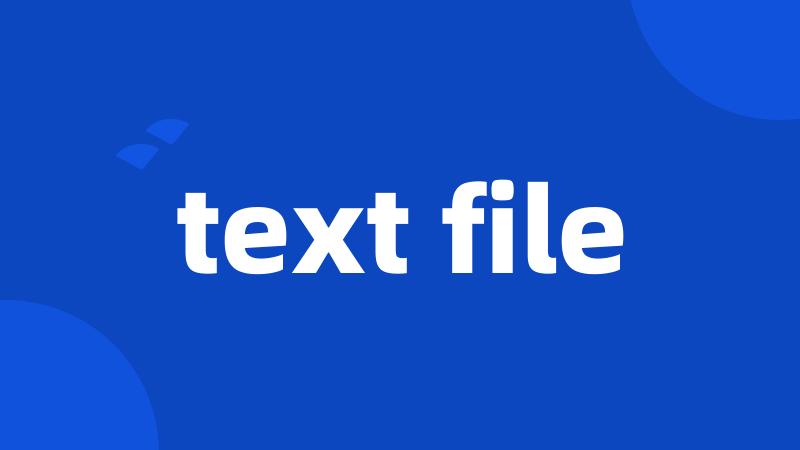 text file