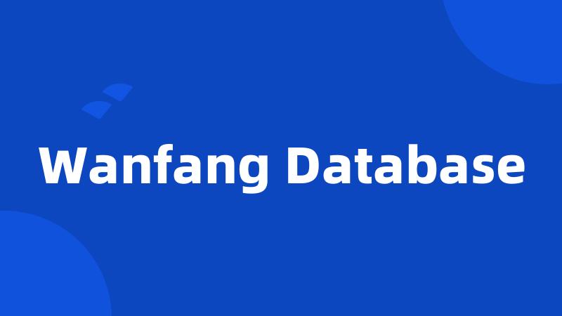 Wanfang Database