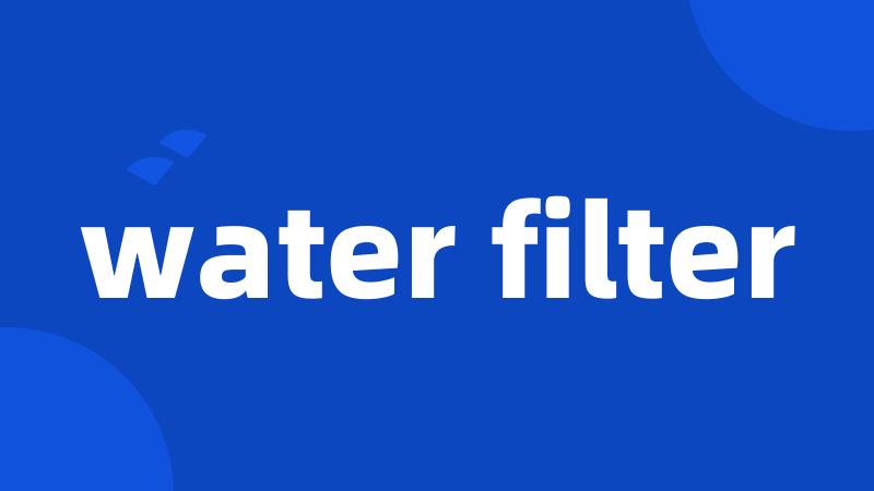 water filter