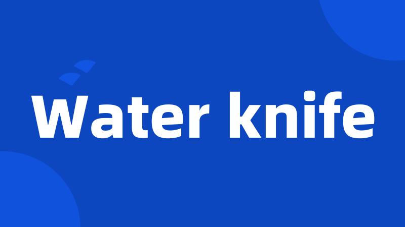 Water knife
