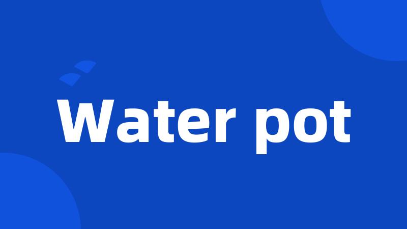 Water pot