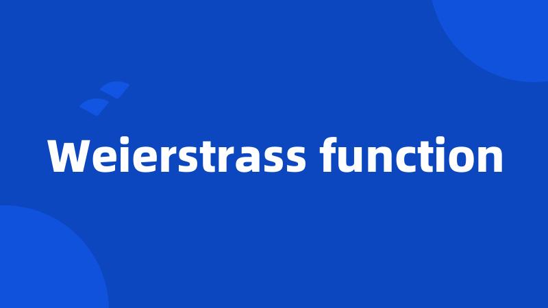 Weierstrass function