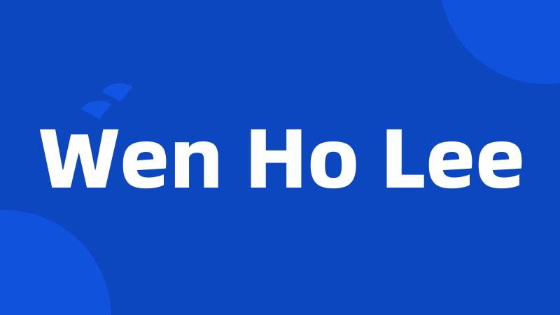 Wen Ho Lee