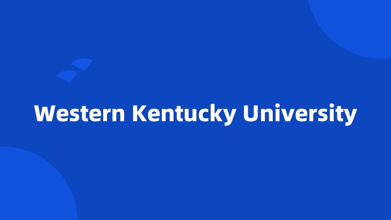 Western Kentucky University