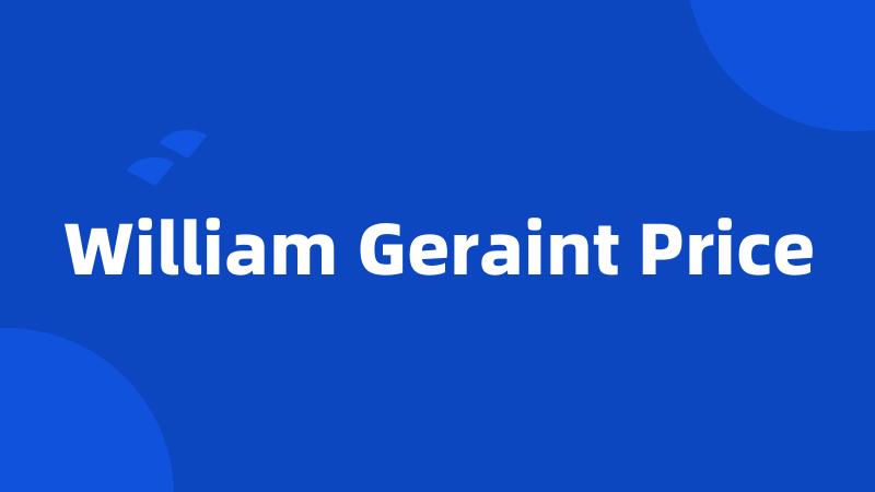 William Geraint Price