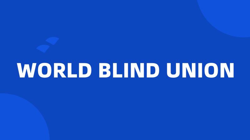 WORLD BLIND UNION