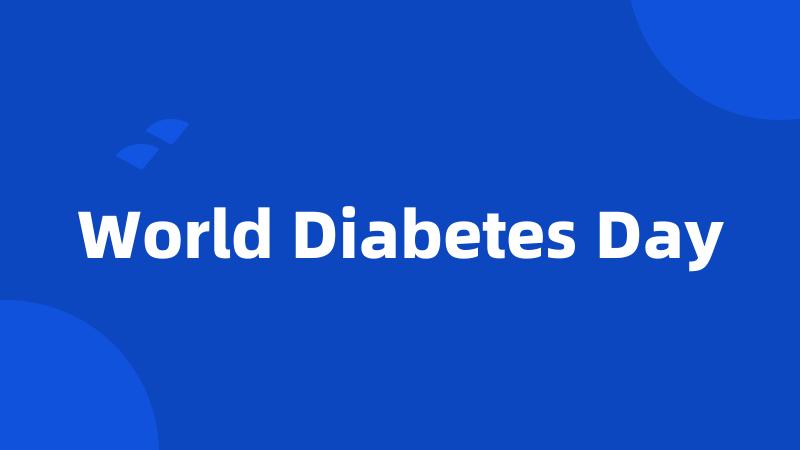 World Diabetes Day