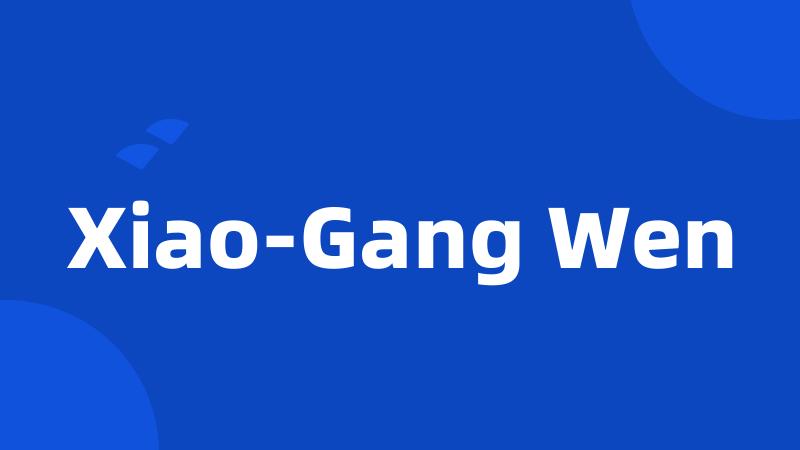 Xiao-Gang Wen