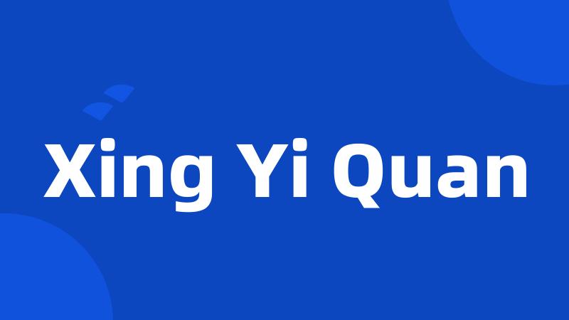 Xing Yi Quan
