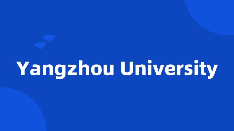 Yangzhou University