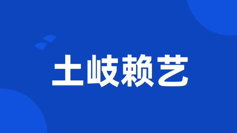 土岐赖艺