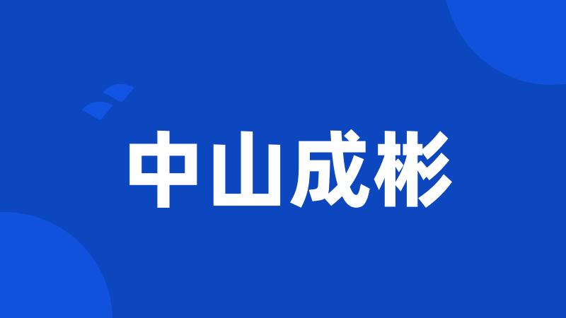 中山成彬