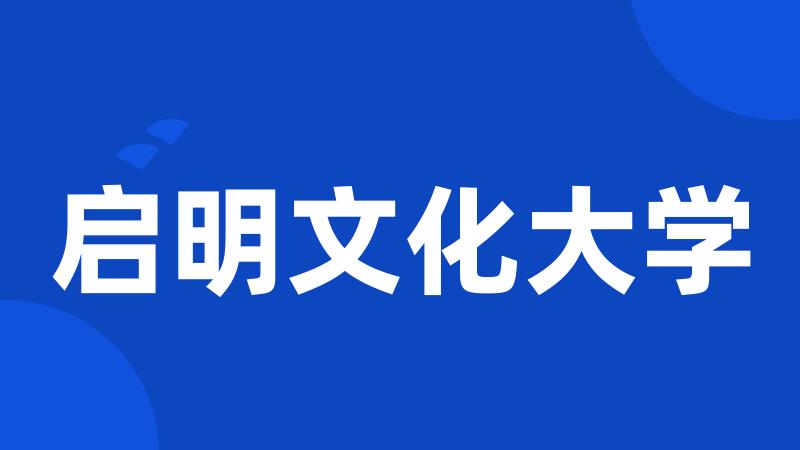 启明文化大学