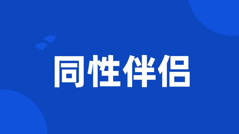 同性伴侣