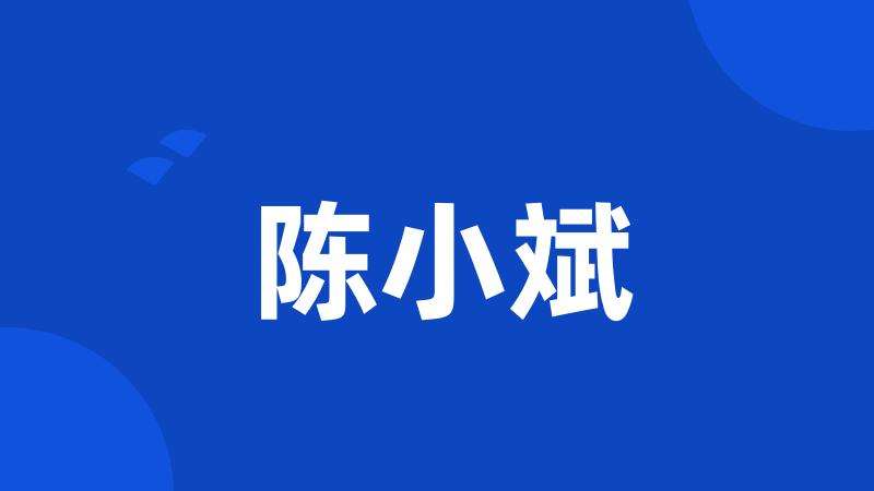 陈小斌