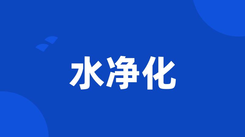 水净化