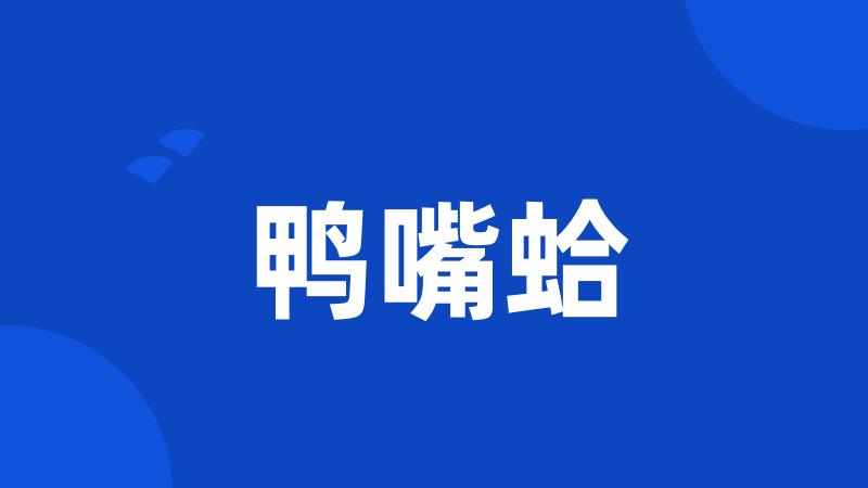 鸭嘴蛤