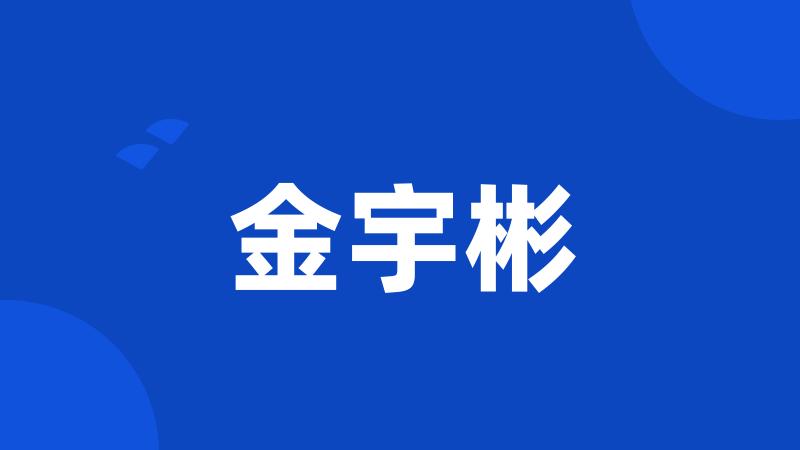 金宇彬