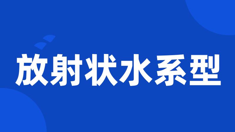 放射状水系型